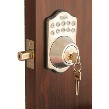 LOCKEYUSA Lockey Electronic Digital Door Lock E-910R Deadbolt, Satin Chrome E-910-R-SC